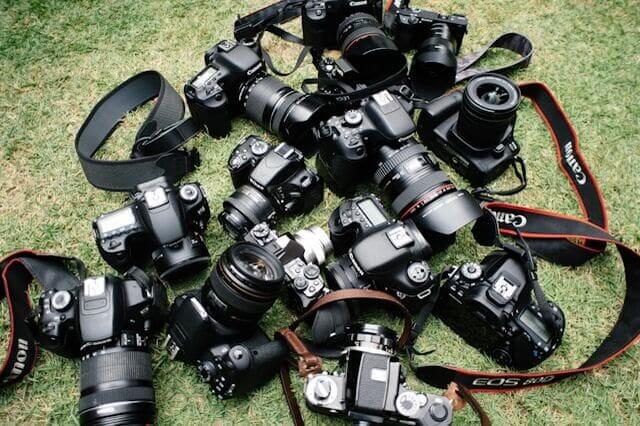 Sammlung verschiedener Kameras für Anfänger